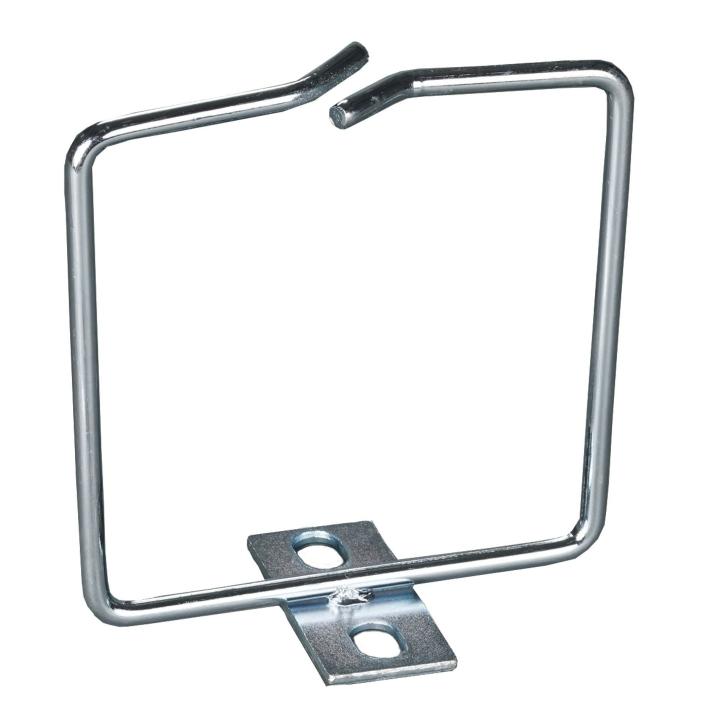 Front cable ring for rack cabinets, 80 x 80 mm, galvanised steel, silver