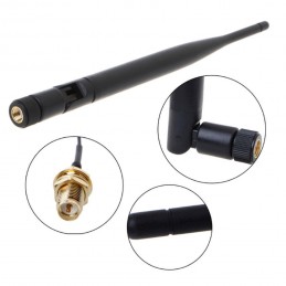 Antenna wifi wireless omnidirezionale 2dBi 2,4GHz 802.11 con cavo per GPS GSM