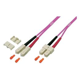Fibre optic patch cord SC/SC duplex, multimode OM4 50/125, 20 m, Techly – ILWL D5-B-200/OM4