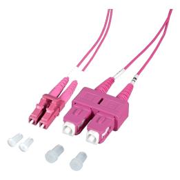 Bretella in fibra ottica SC/LC duplex multimodale OM4 50/125 0,5 m Techly – ILWL OM412-LCSC-005T