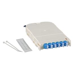 FTTH module for single-mode OS2 fibre, 12 LC ports, beige