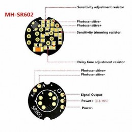 Sensore di rilevamento movimento PIR SR602 MH-SR602 distanza fino 5 mt arduino