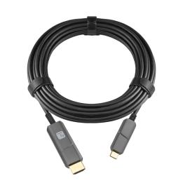 Cavo ottico attivo (AOC) USB-C maschio a HDMI maschio 4K 60 Hz 20 m nero Techly – ICOC UHDMI-AOC-020