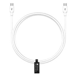 Cavo USB-C maschio/maschio USB 2.0 PD 60 W, silicone, LED di carica 1,5 m bianco Techly – ICOC MU2CC-015-LIGH