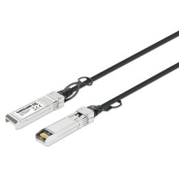 DAC cable SFP+ 10 Gbps passive copper twinax 1 m, black, Intellinet – 508391