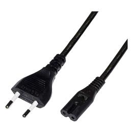 Cavo di alimentazione 2 poli spina CEE 7/16 / IEC C7 0,5 m nero Manhattan – 354738