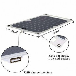 Pannello solare 5v 10w con porta usb waterproof IP64 caricabatterie solare 26x14