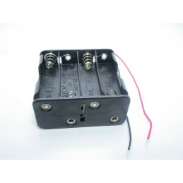 Portapile portabatterie clip contenitore per 8 pile batterie stilo AA da 1,5v