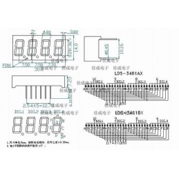 Display digitale rosso 0,56" a 7 segmenti catodo comune 4 cifre bit 12V Arduino