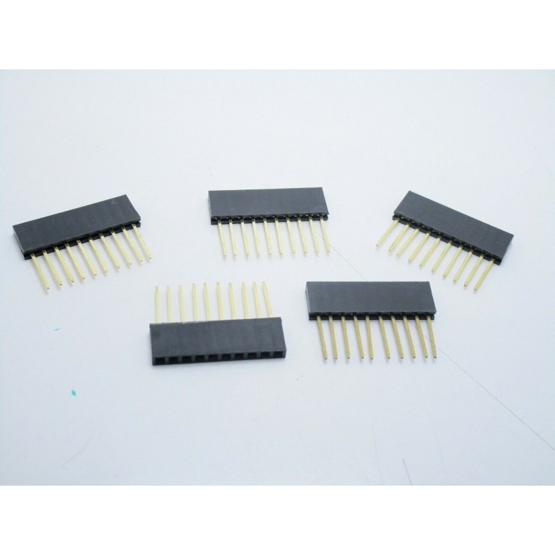 5 pz Strip line femmina contatti lunghi 10 poli da circuito stampato arduino