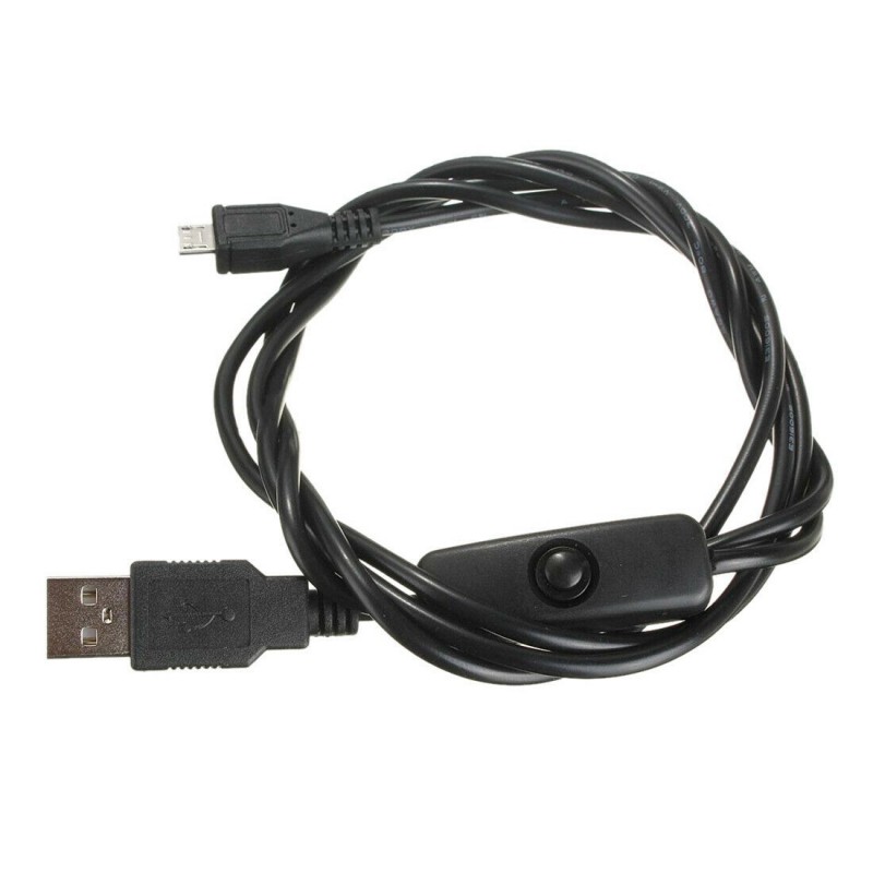 Cavo di alimentazione micro usb 5V 2A con interruttore ON/OFF Raspberry Pi 2 3