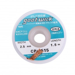 Trecciola treccia dissaldante goot wick 2515 spessore 2,5mm lunghezza 1,5 metri