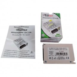 Alimentatore switching 12V 2.5A 30W stabilizzato trasformatore 220V