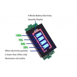 Tester batterie indicatore di tensione e capacità batterie Li-po da 3,7V a 4,2V