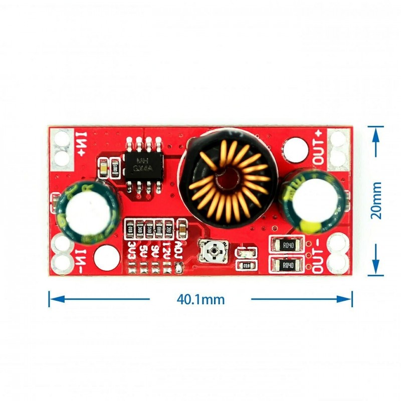 Step down dc-dc da 5-36v a 3,3v 5v 9v 12v 4a MH-GX4A regolabile