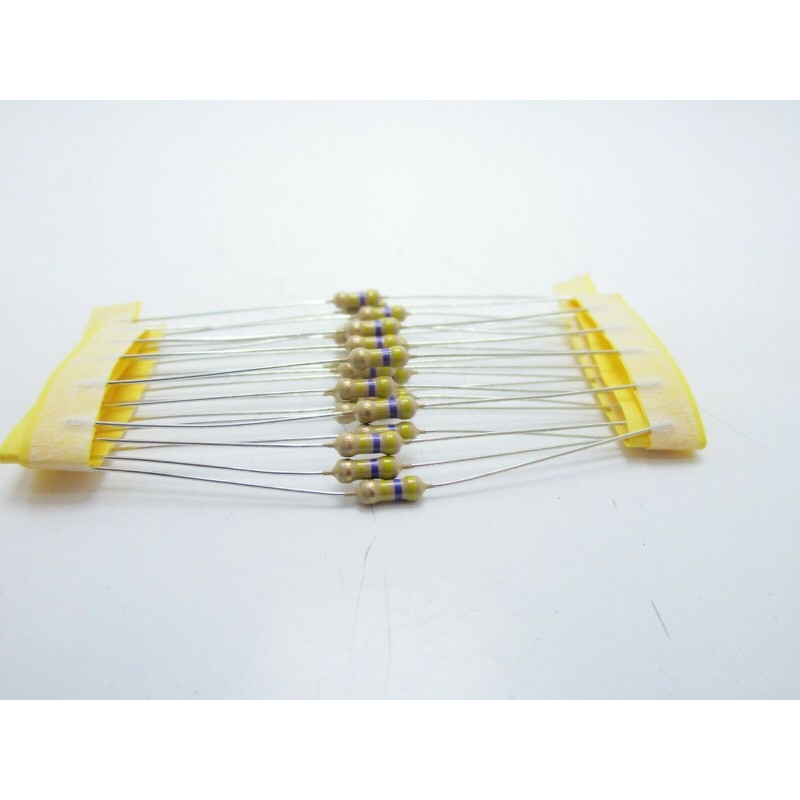 20pz Resistore resistenza strato di carbone tht 1/w 470Ω 470r 5% 0,25W Ø 2,3x6mm