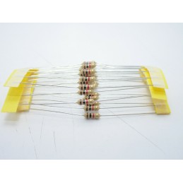 20pz Resistore resistenza strato di carbone tht 1/w 1KΩ 1K ±5% 0,25W Ø2,3x6mm