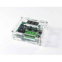 Scatola box contenitore in acrilico trasparente per modulo termostato w1209