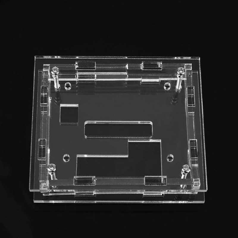 Scatola box contenitore in acrilico trasparente per modulo termostato w1209