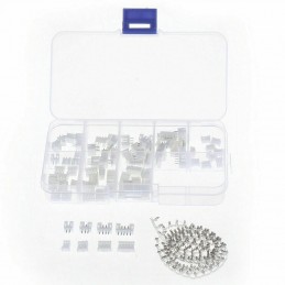 Kit 80 terminali connettori jst JST-XH passo 2,54mm 2 3 4 5 pin maschio femmina 