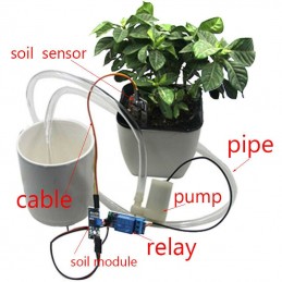 Kit sistema automatico di irrigazione con rilevamento umidità del suolo e pompa