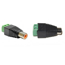 2pz Connettore adattatore audio RCA a morsetto fermmina per presa video stereo