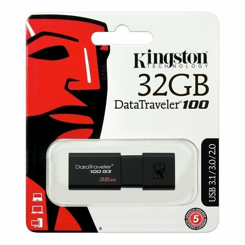 Pendrive pen drive chiavetta USB 32gb usb 3.0 Kingston DataTraveler 100 g3