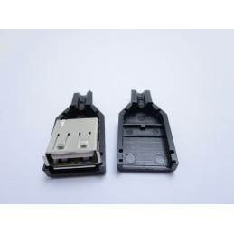 Kit porta usb 2.0 presa plug connettore tipo A femmina 4 pin a saldare per cavo